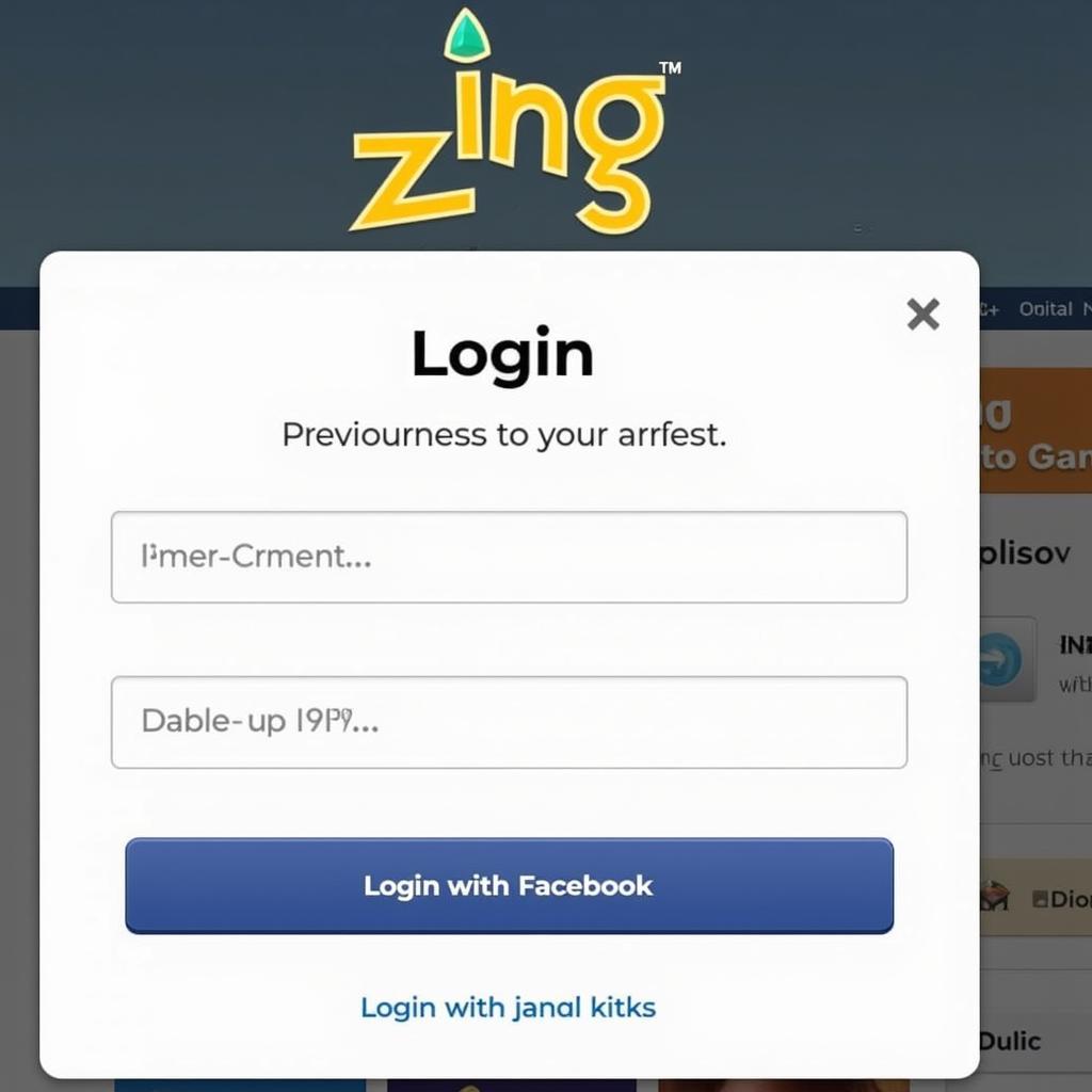 Đăng nhập Zing bằng Facebook