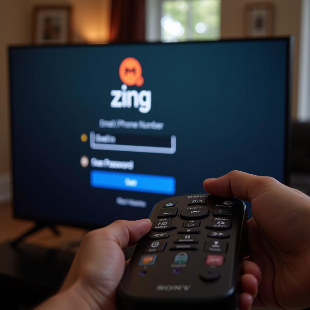 Đăng nhập Zing TV trên TV Sony