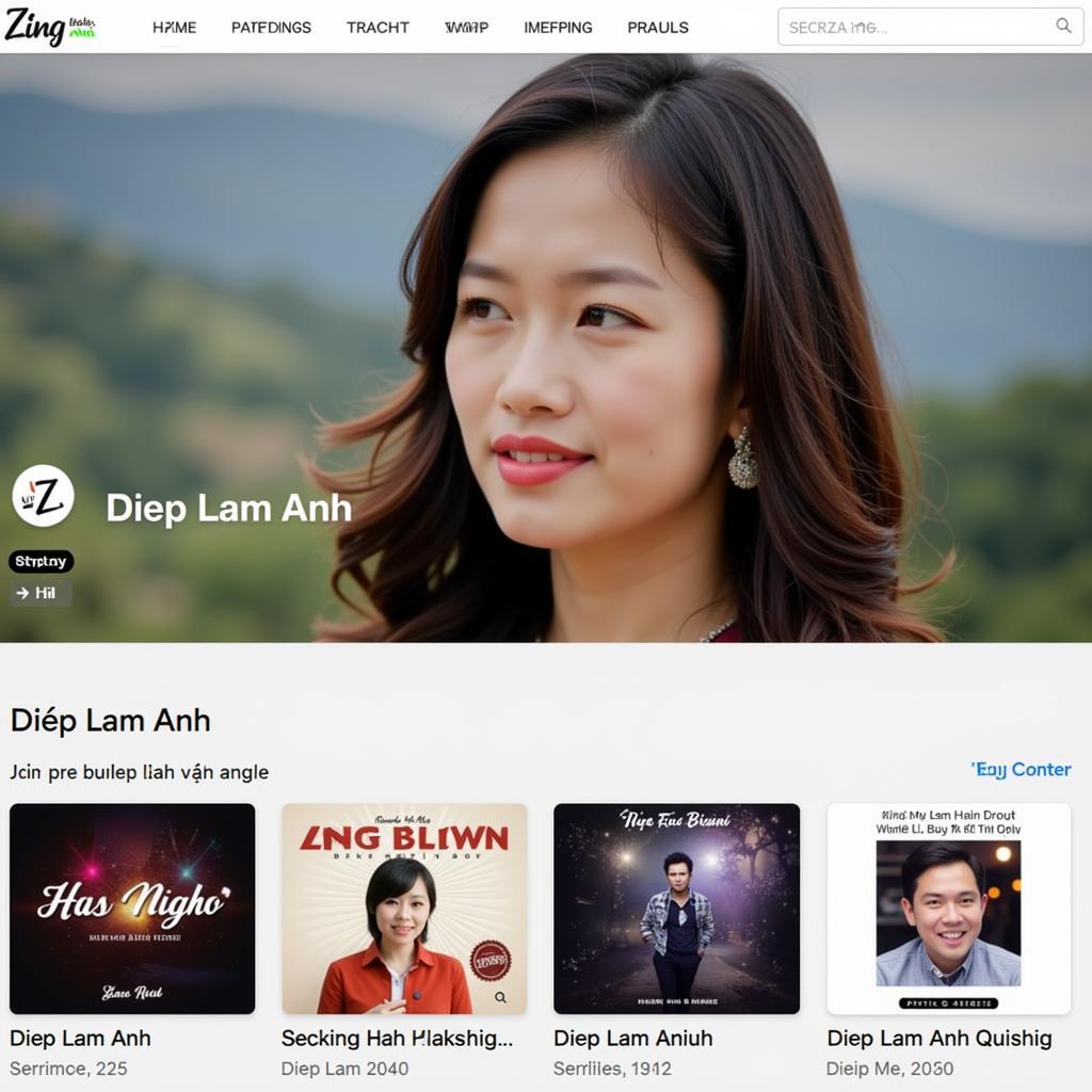 Diệp Lâm Anh trên Zing MP3