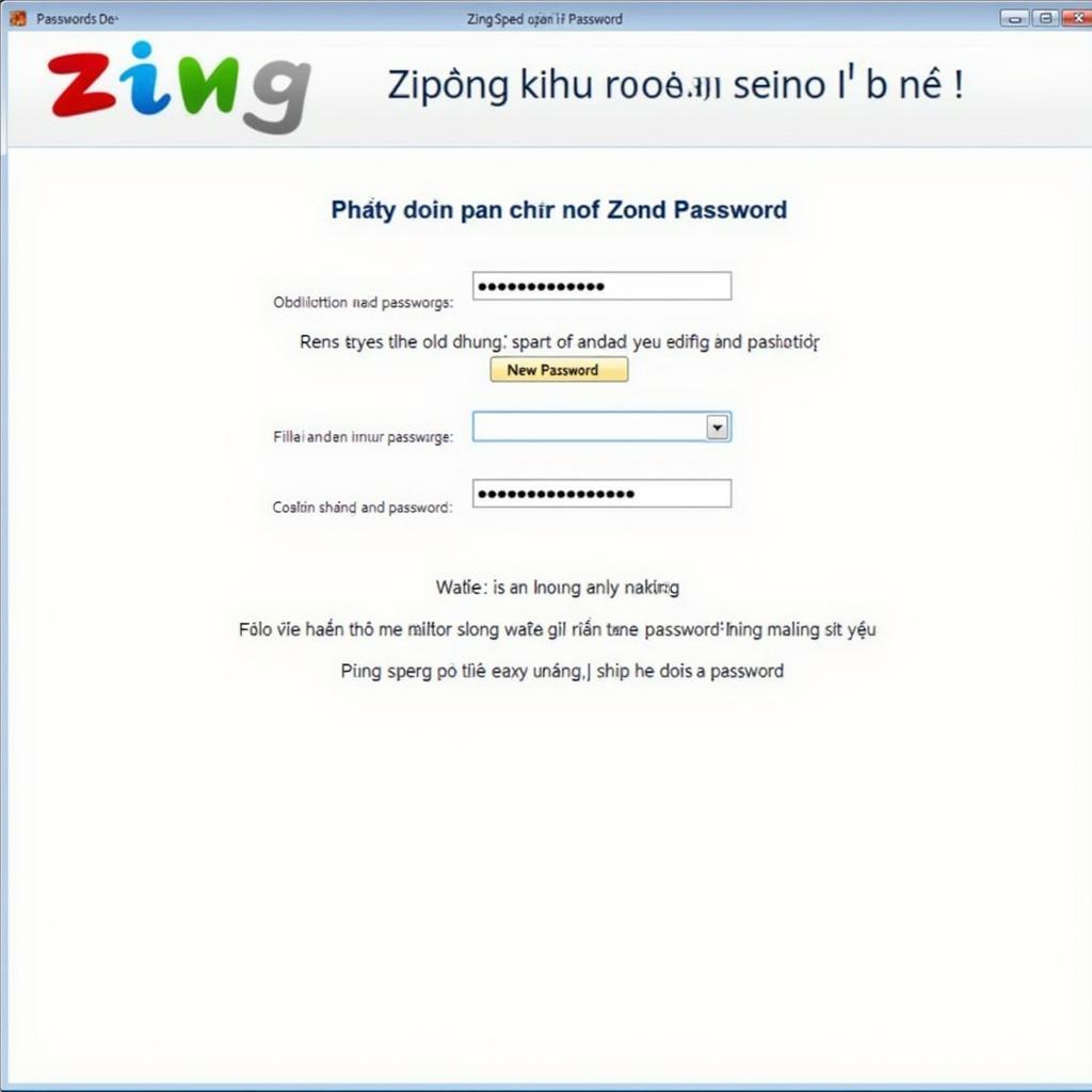 Đổi mật khẩu Zing Speed 2012 trên website