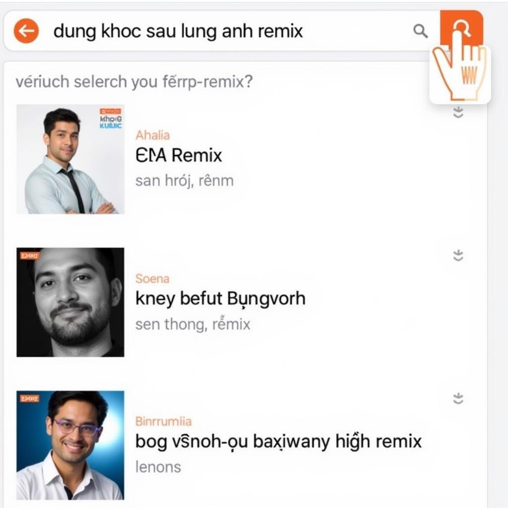 Giao diện tìm kiếm "Đừng Khóc Sau Lưng Anh" Remix trên Zing MP3