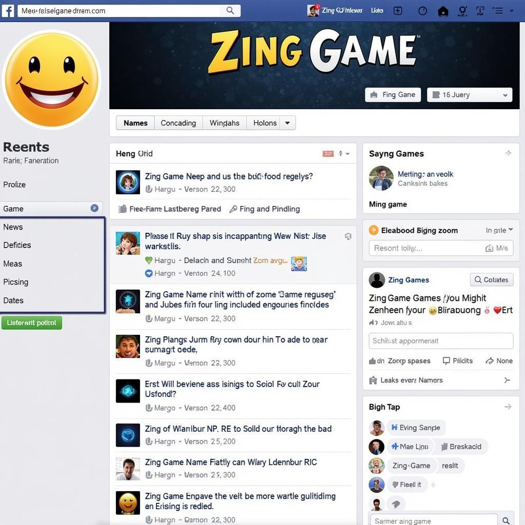 Cập nhật thông tin game mới nhất trên Facebook Zing Game