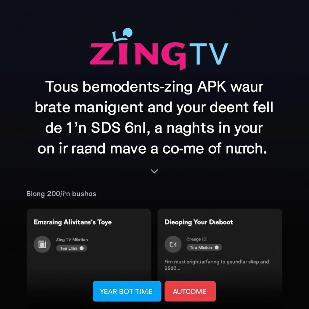 Giao diện Zing TV APK