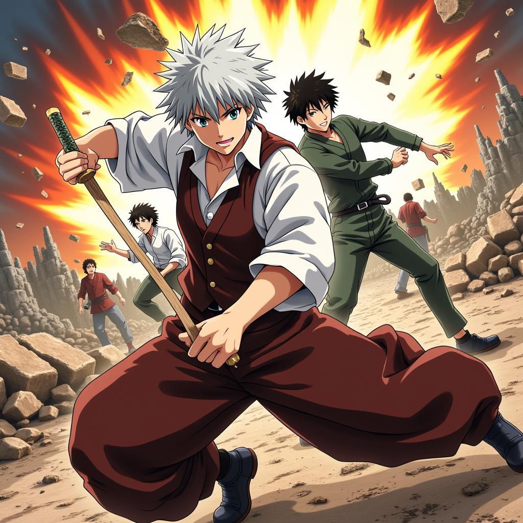 Một pha hành động mãn nhãn trong Gintama Zing TV 2017