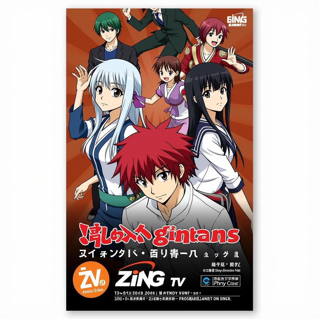 Poster quảng cáo Gintama trên Zing TV 2018