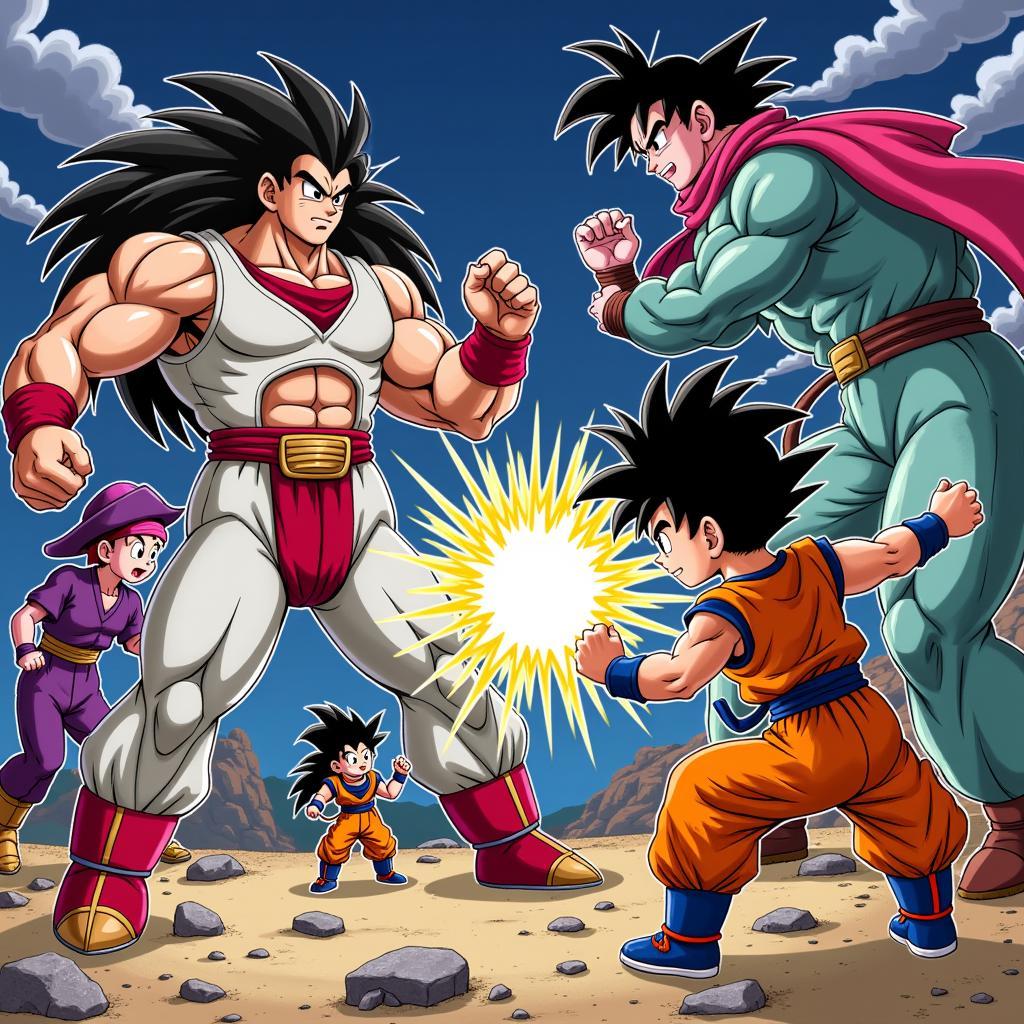 Goku chiến đấu với Don Kee trên hành tinh Imega trong Dragon Ball GT tập 2 trên Zing TV