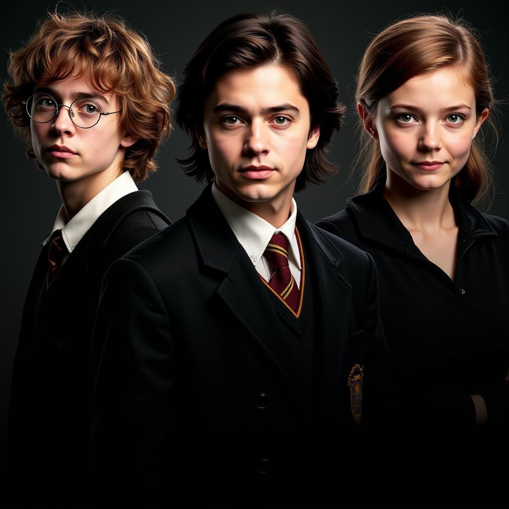 Bộ ba Harry, Ron và Hermione trong Harry Potter và Phòng Chứa Bí Mật