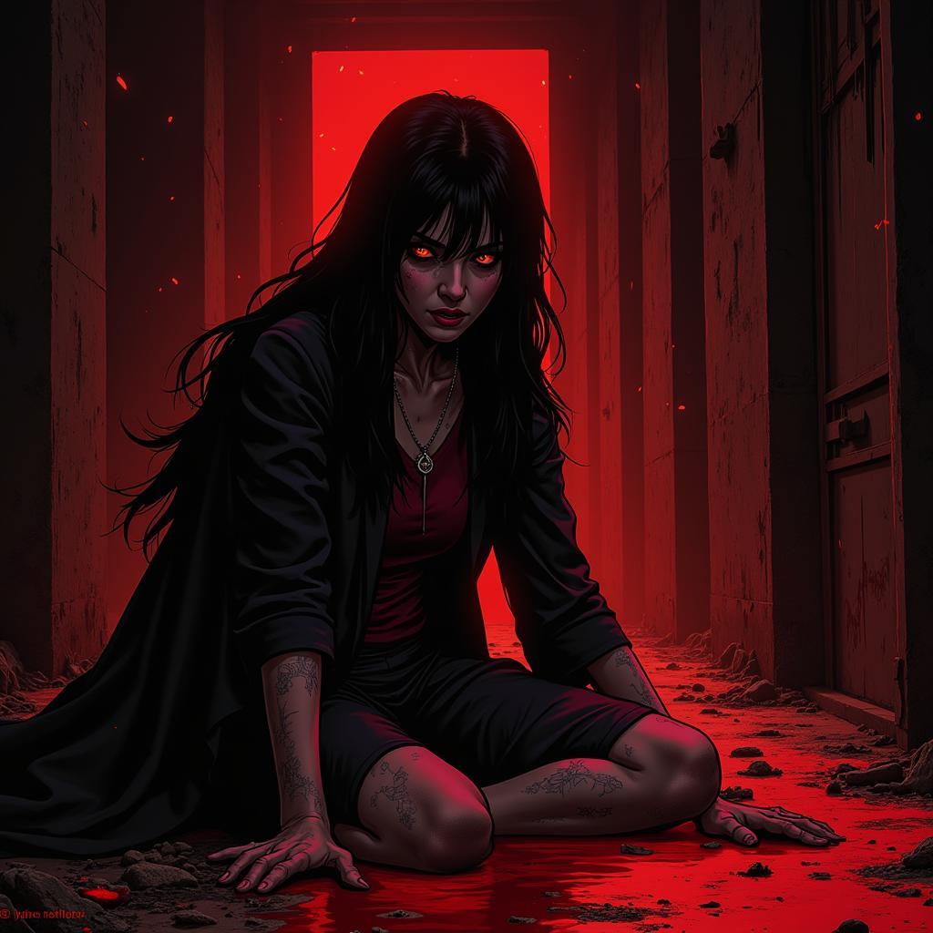 Hình ảnh minh họa về sự trả thù trong Hell Girl