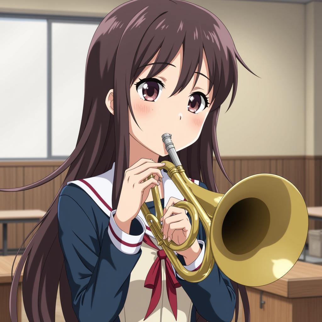 Kumiko Oumae chơi euphonium trên Zing TV