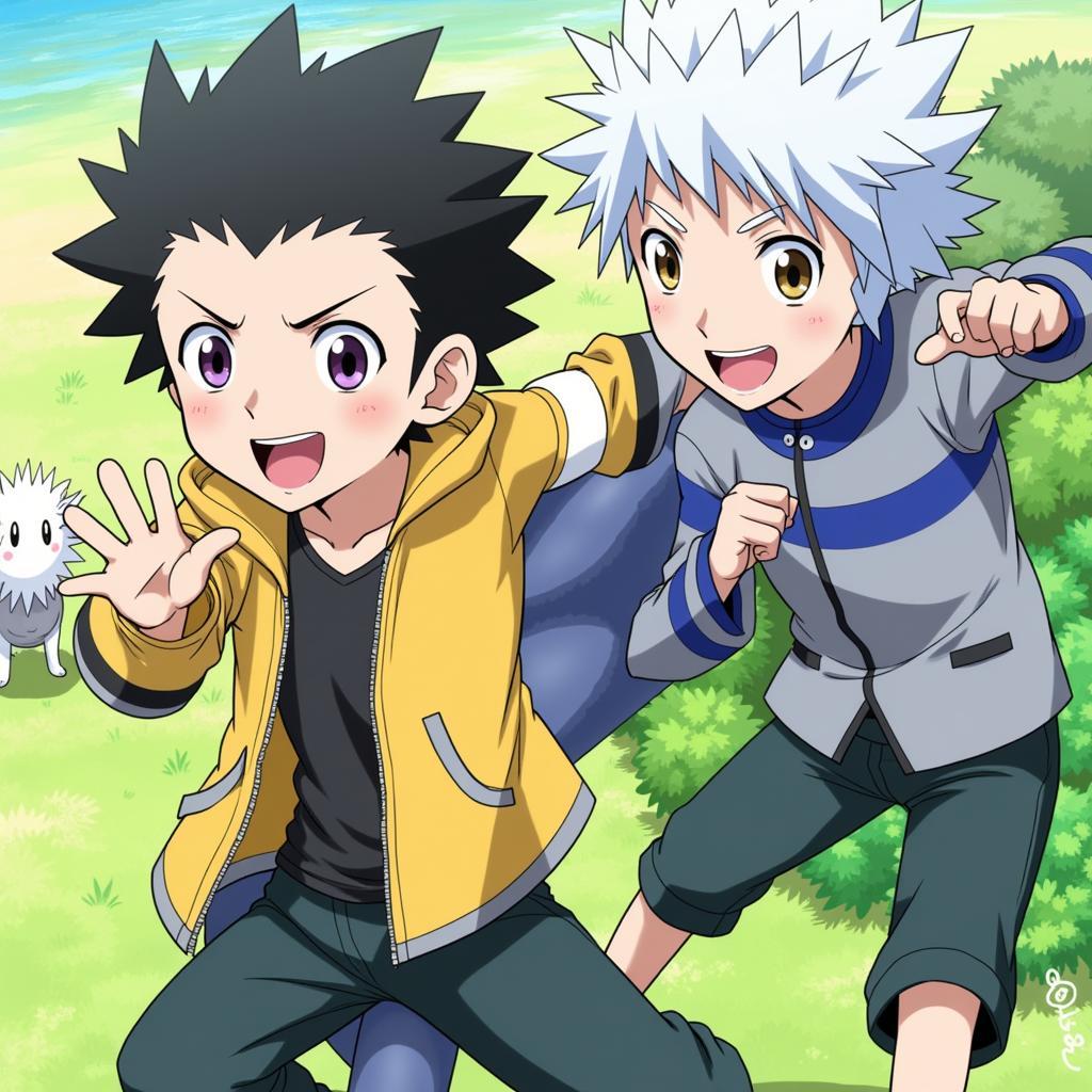 Gon và Killua trong Hunter x Hunter 2011 trên Zing TV