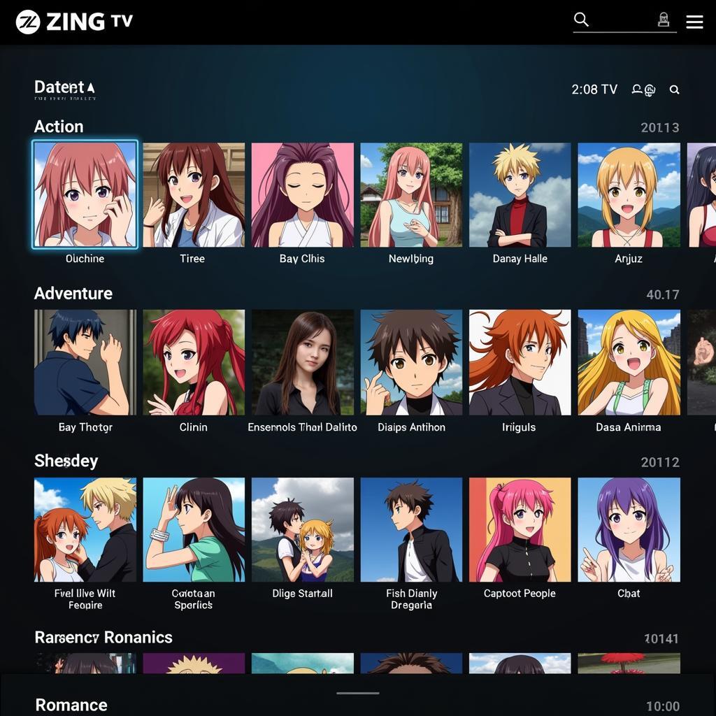 Tìm kiếm anime theo thể loại trên Zing TV