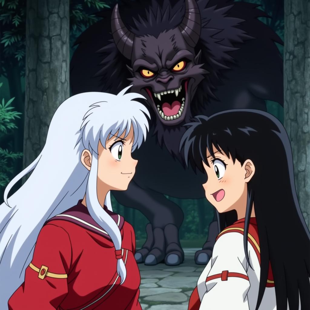 Inuyasha và Kagome trong tập 53 trên Zing TV