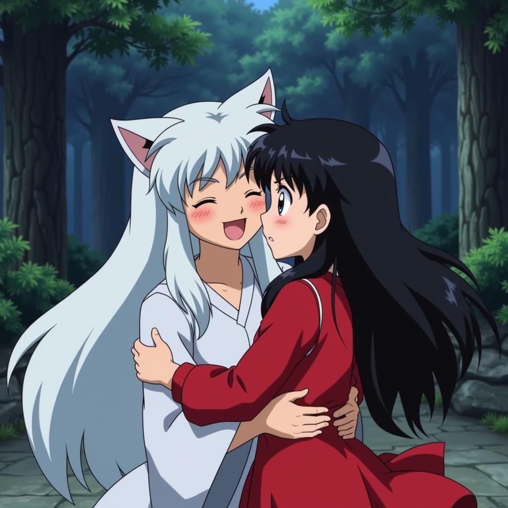 Inuyasha và Kagome trong tập cuối trên Zing TV