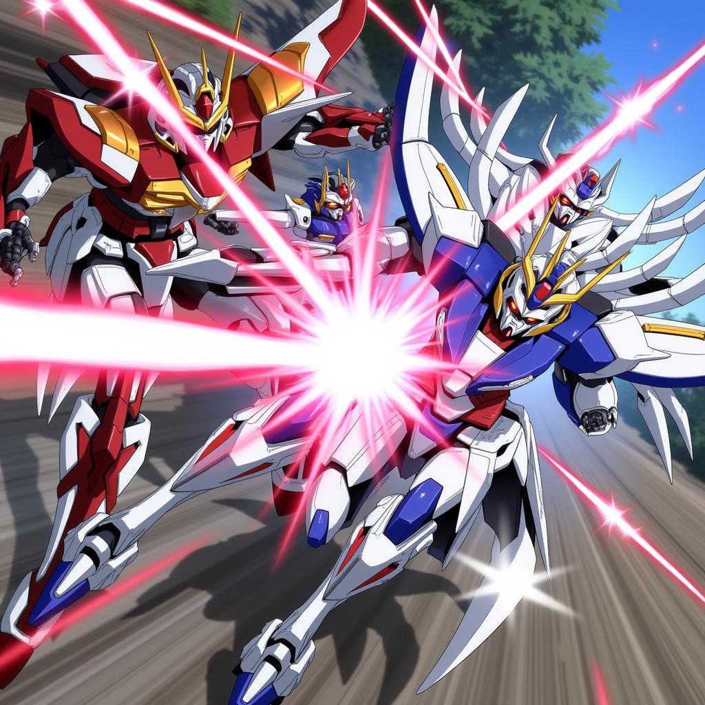 Cảnh hành động mecha trong IS Infinite Stratos