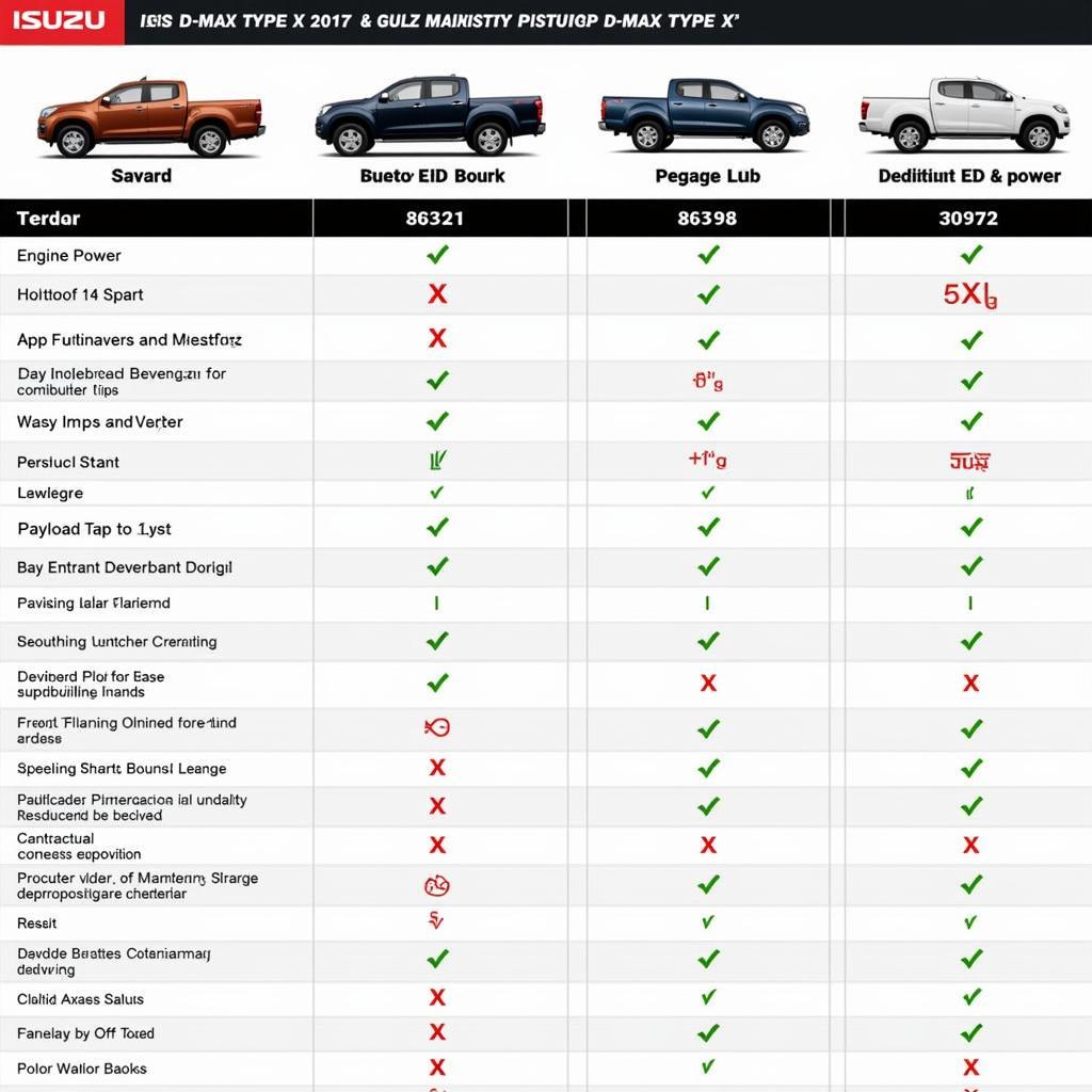 Isuzu D-Max Type X 2017 Comparison