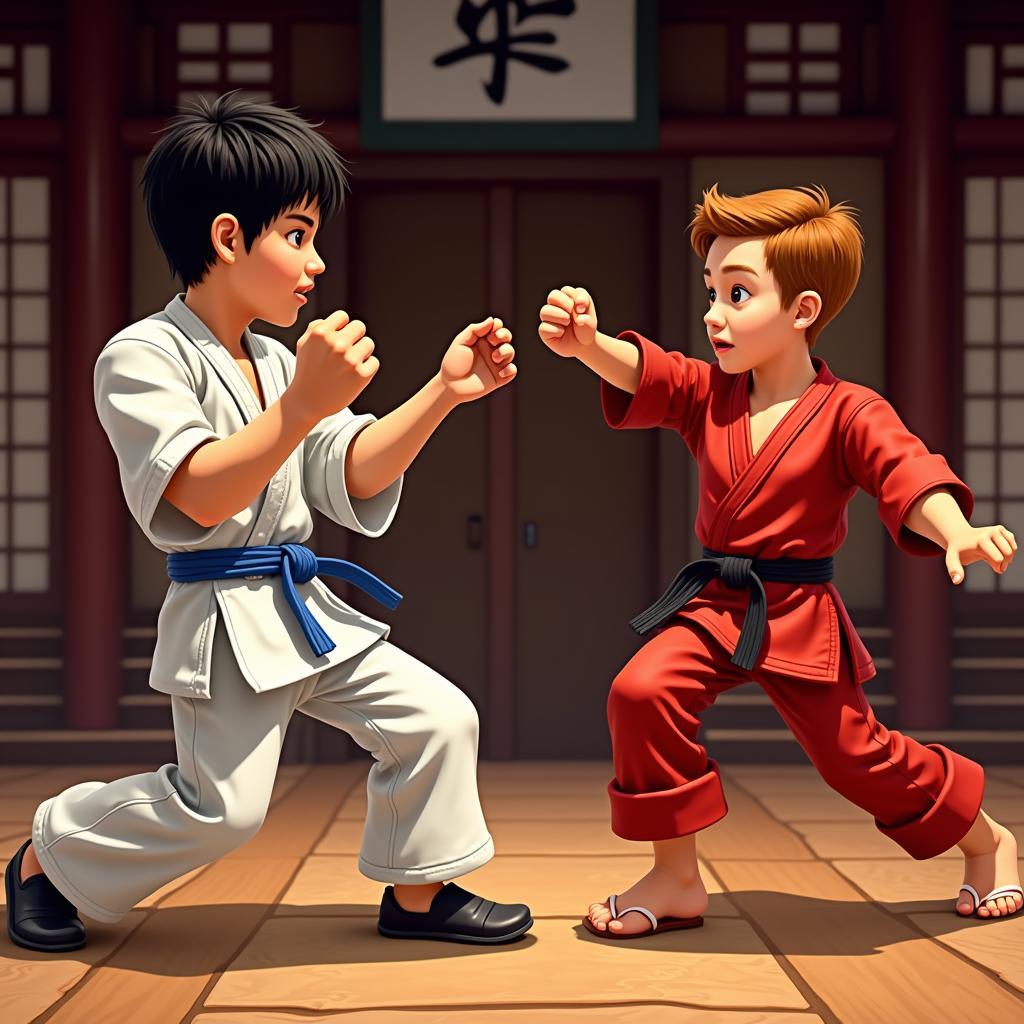 Chiến đấu với đối thủ trong Karate Kid tv.zing