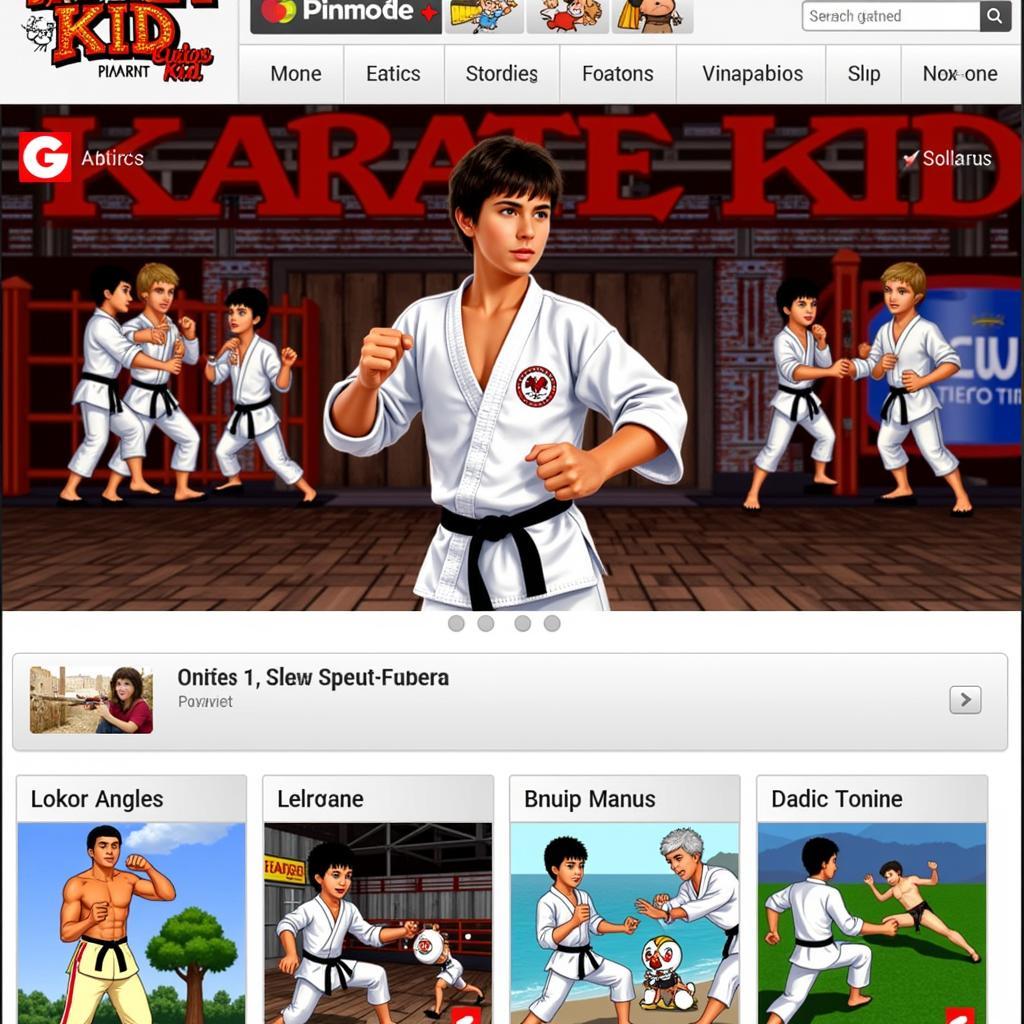 Giao diện game Karate Kid tv.zing