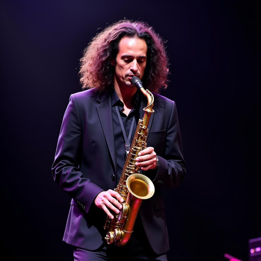 Kenny G biểu diễn saxophone