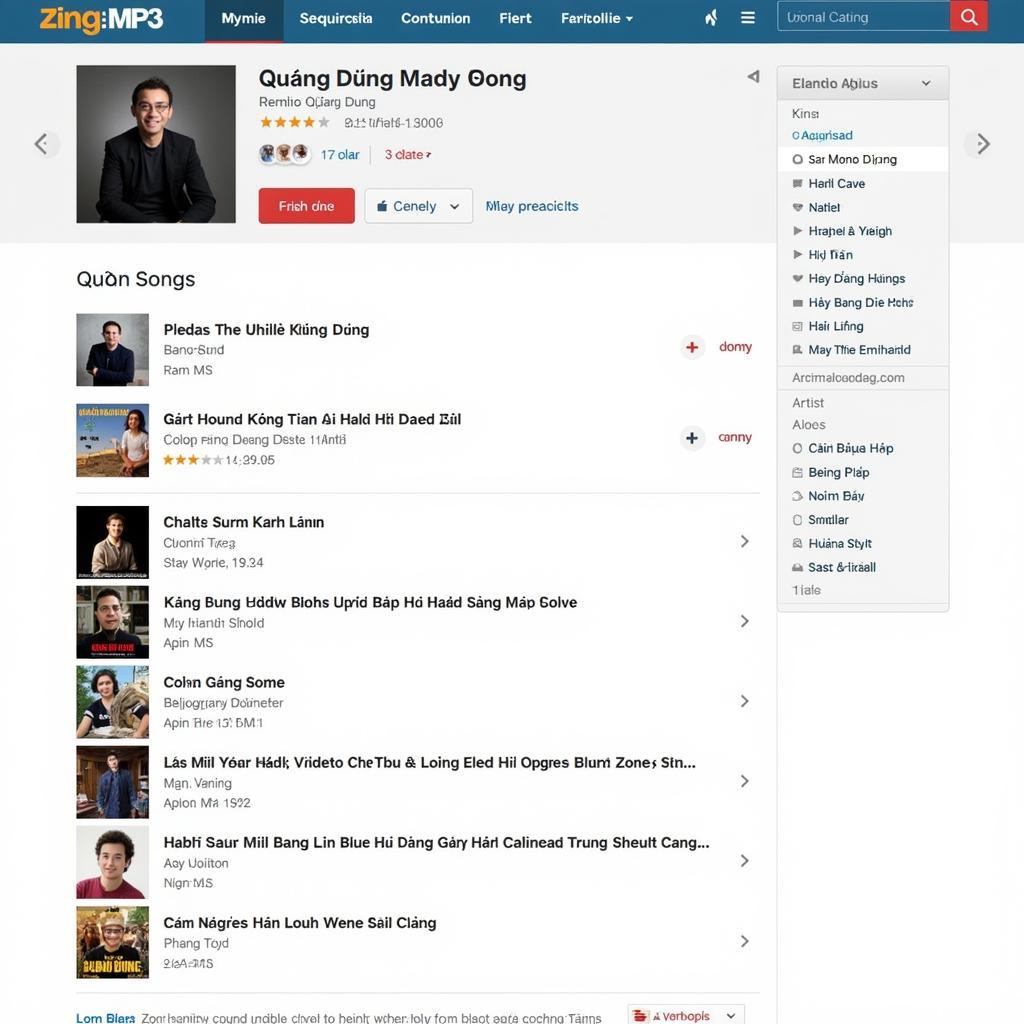 Khám phá kho tàng âm nhạc của Quang Dũng trên Zing MP3