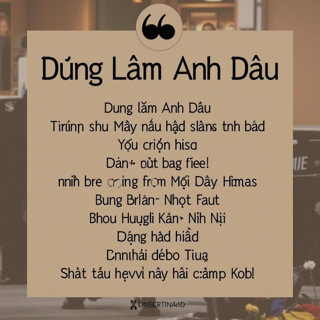 Lời bài hát Dũng Lắm Anh Đâu