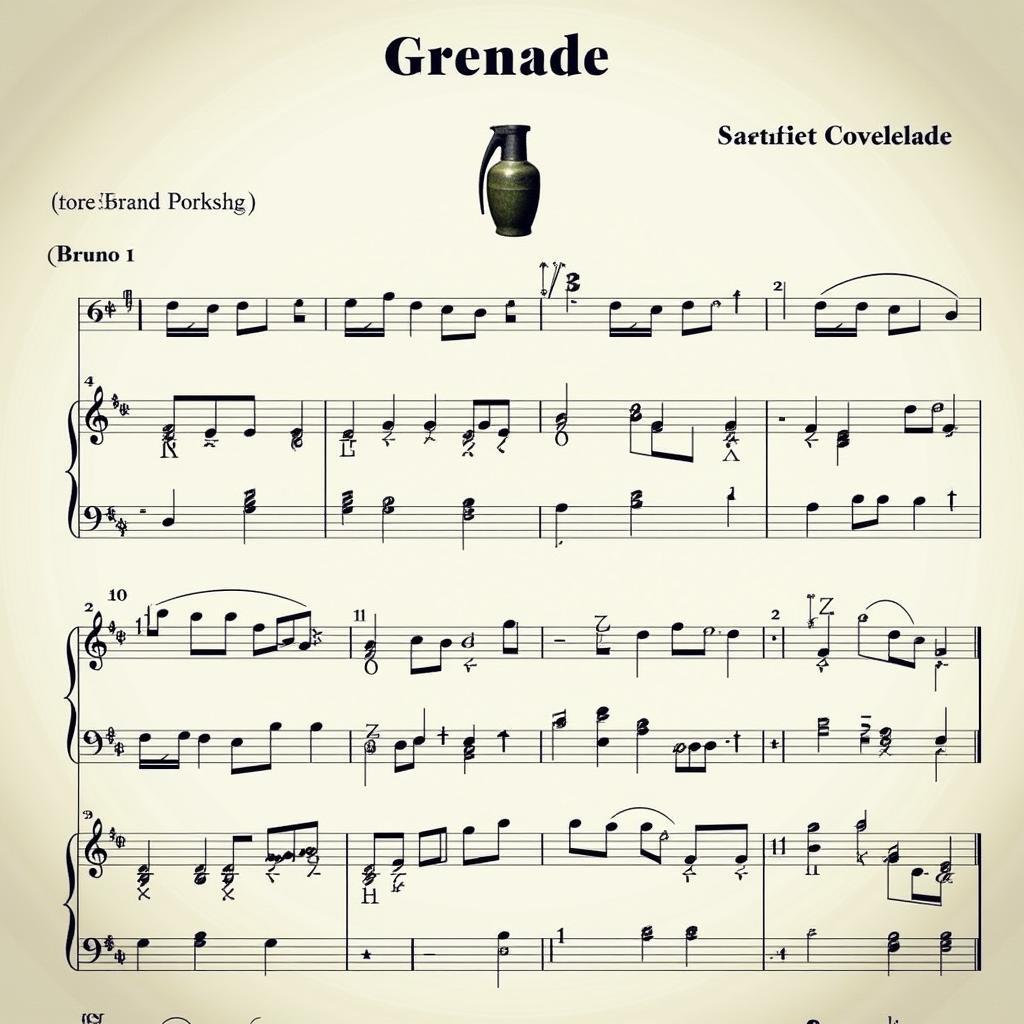 Lời ca và giai điệu Grenade Bruno Mars