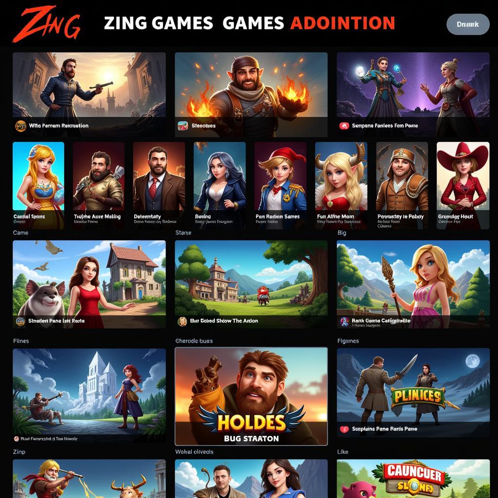 Lựa chọn game Zing