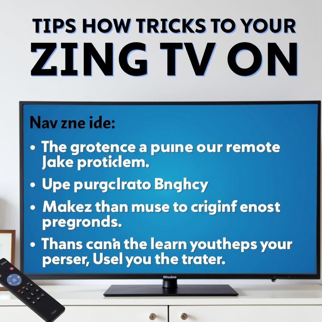 Mẹo sử dụng Zing TV trên TV