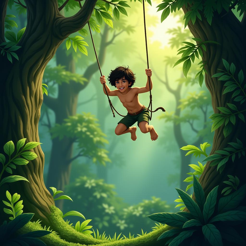 Mowgli trong rừng xanh, hình ảnh tượng trưng cho sự tự do khám phá trong game Zing