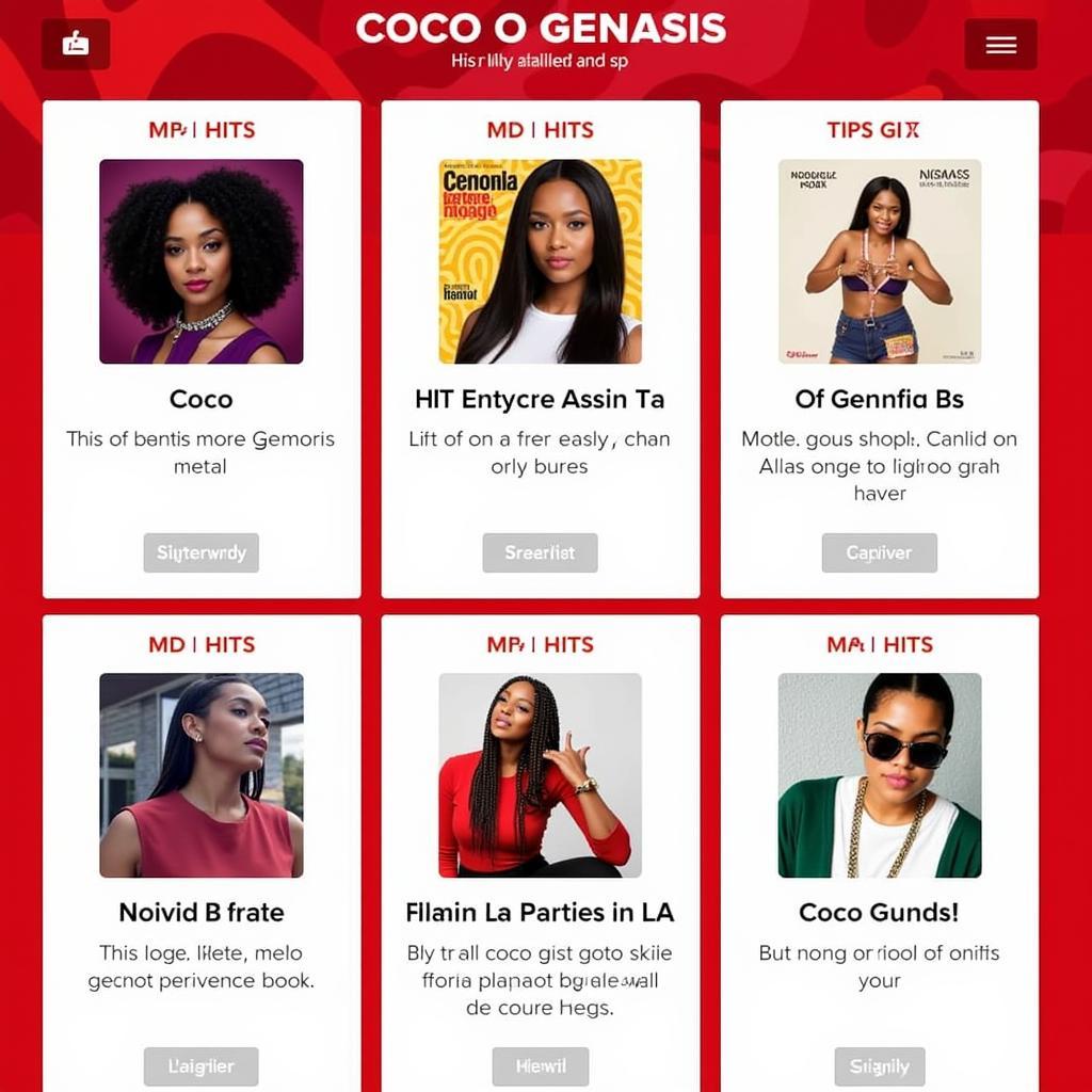 Những bản hit của Coco Genasis trên mp3.zing.vn