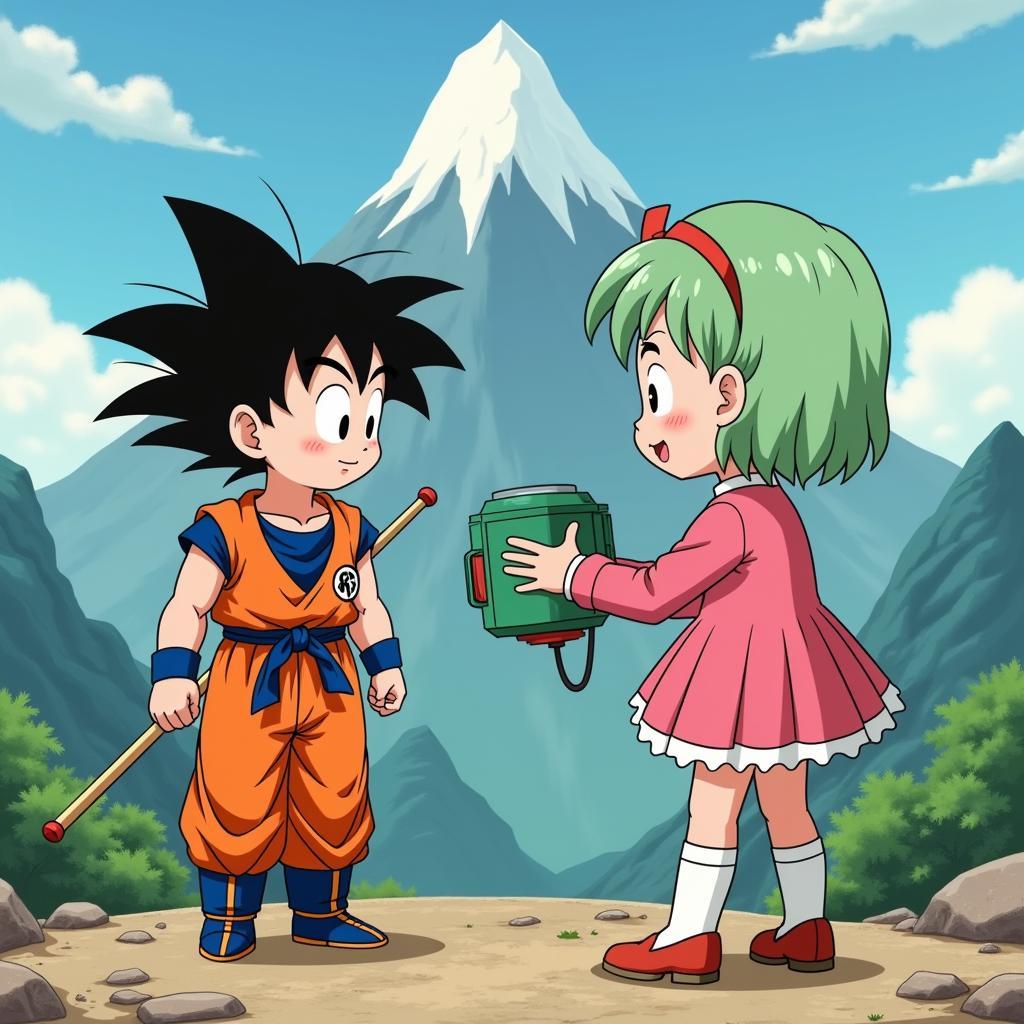 Songoku gặp Bulma trong Bay Viên Ngọc Rồng tập 1