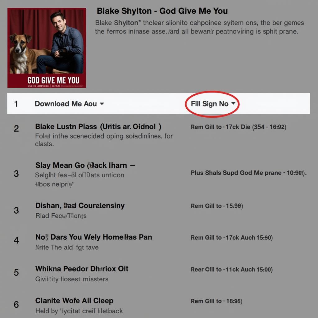 Giao diện tải nhạc Blake Shelton God Gave Me You trên Zing MP3