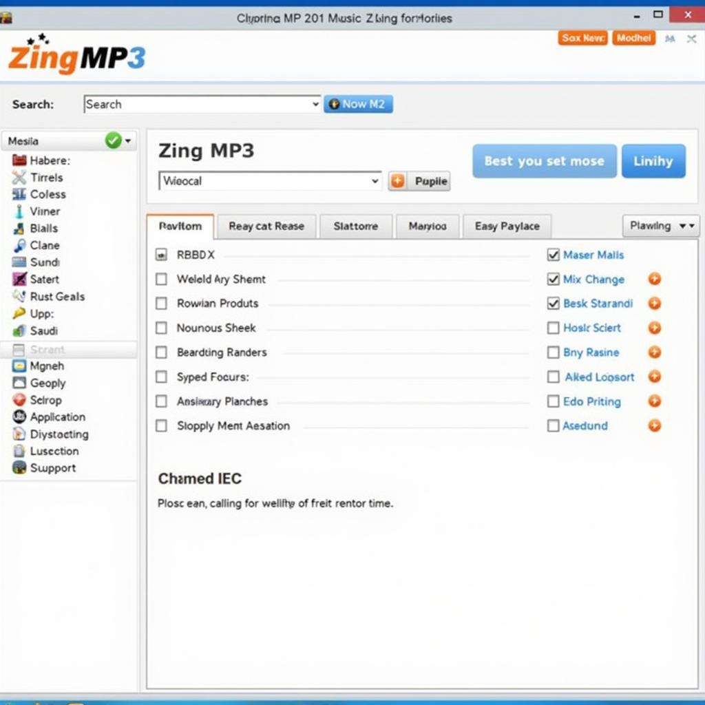 Giao diện Zing MP3 phiên bản 2015