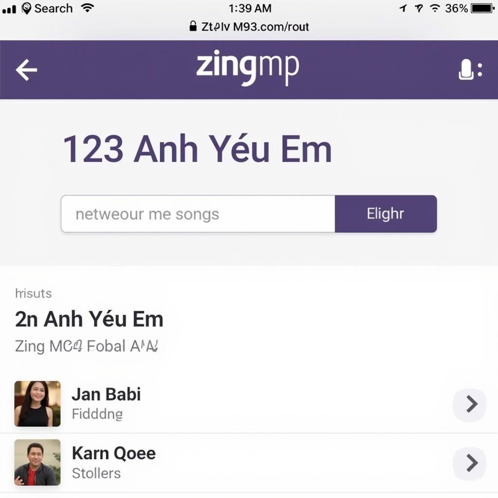 Tìm kiếm "123 Anh Yêu Em" trên Zing MP3