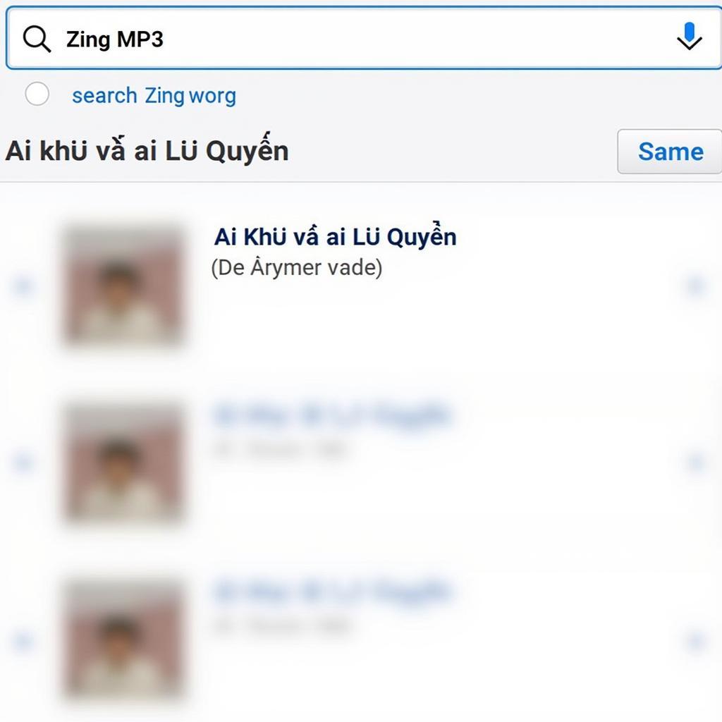 Tìm kiếm "Ai Khổ Vì Ai Lệ Quyên" trên Zing MP3