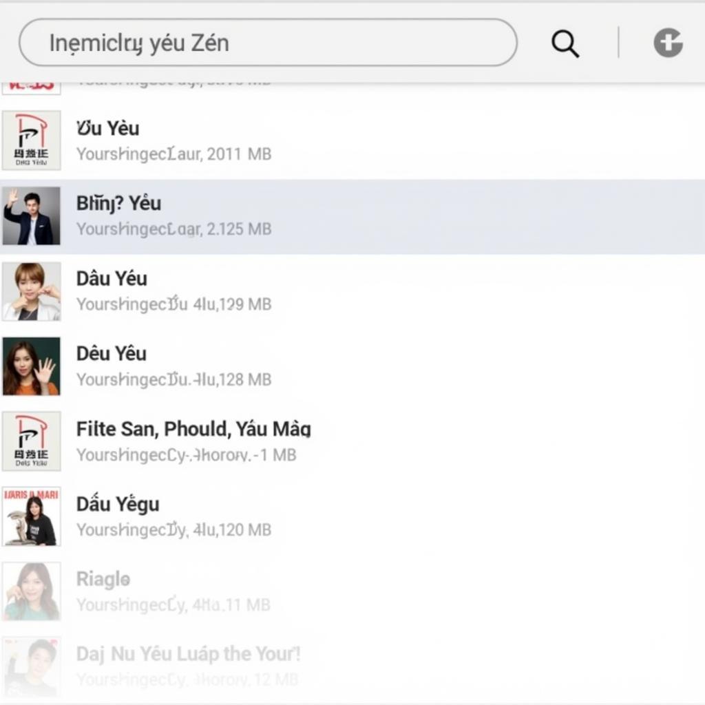 Tìm kiếm Dấu Yêu trên Zing MP3