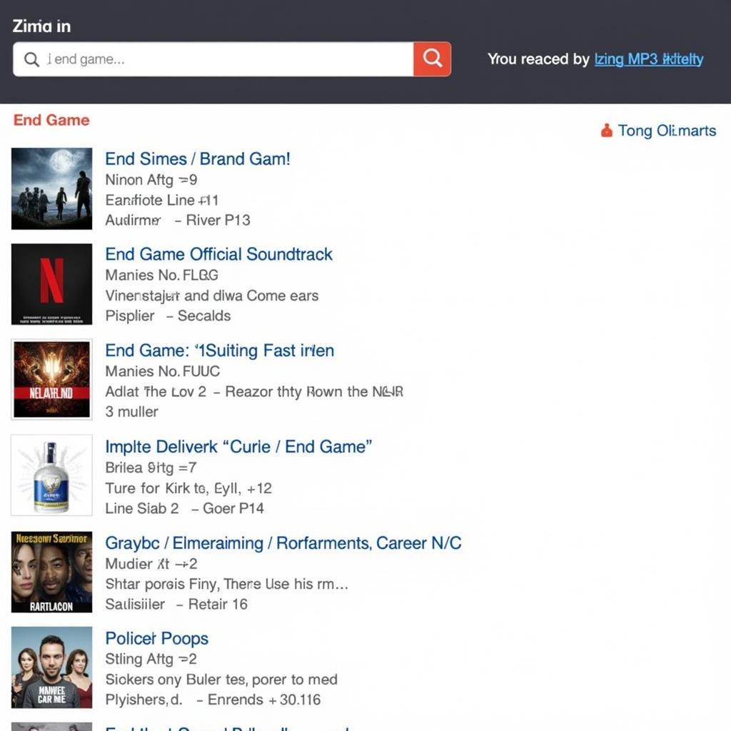 Tìm kiếm End Game trên Zing MP3