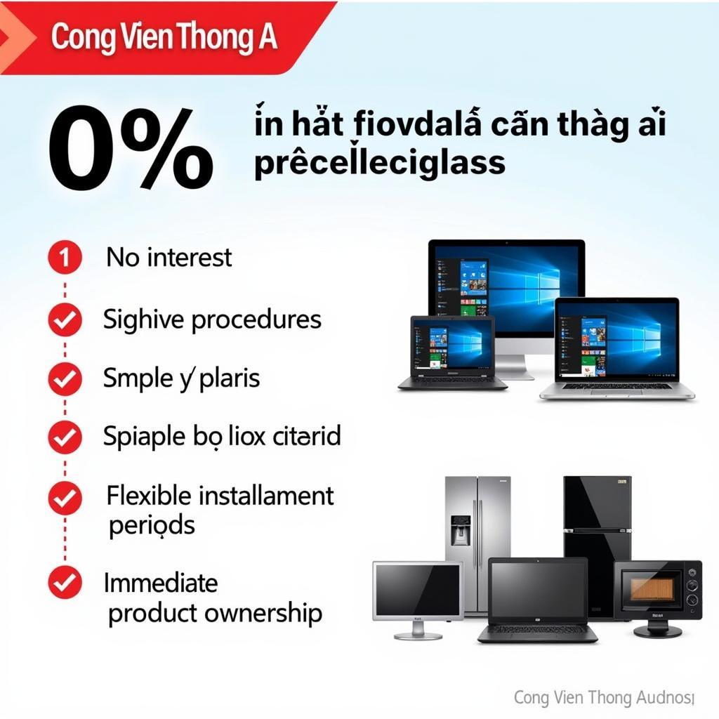 Ưu đãi trả góp 0 đồng tại Cổng Viên Thông A