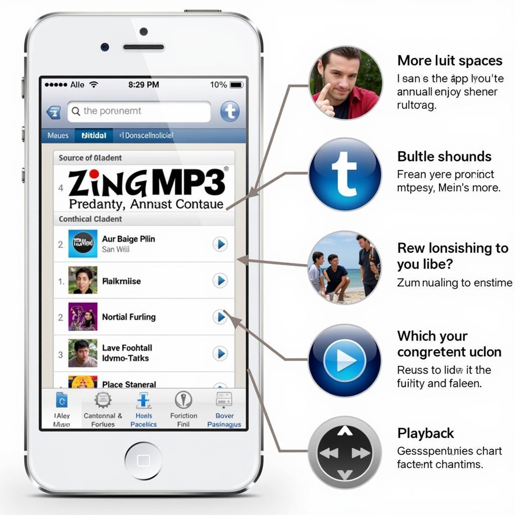 Ứng dụng Zing MP3 trên điện thoại