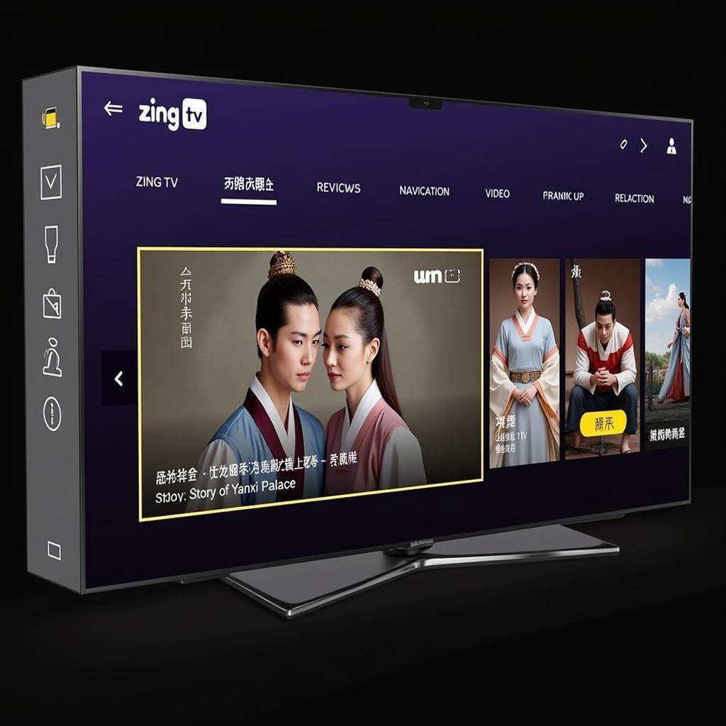 Giao diện xem Diên Hy Công Lược trên Zing TV