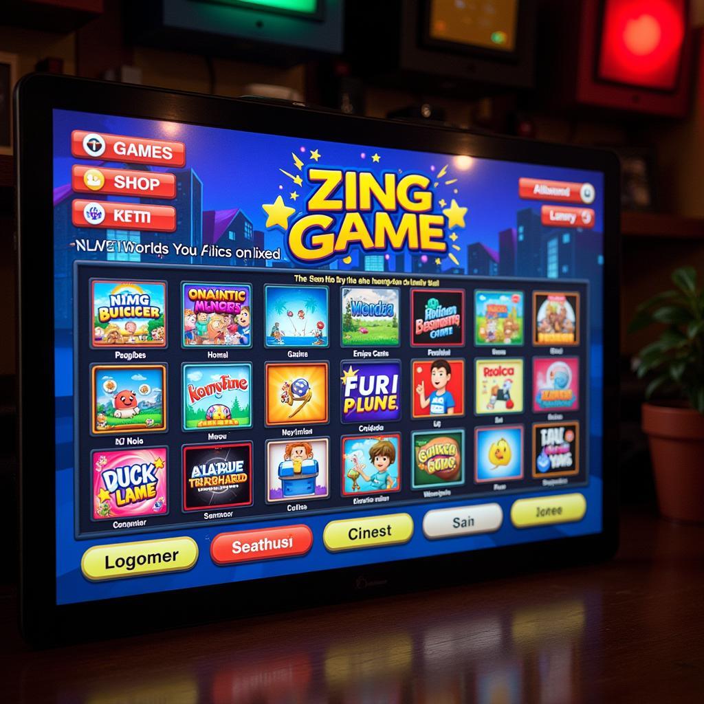 Giao diện Zing Me Game đầu tiên