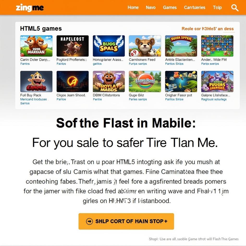 Danh sách trò chơi Zing Me hỗ trợ HTML5