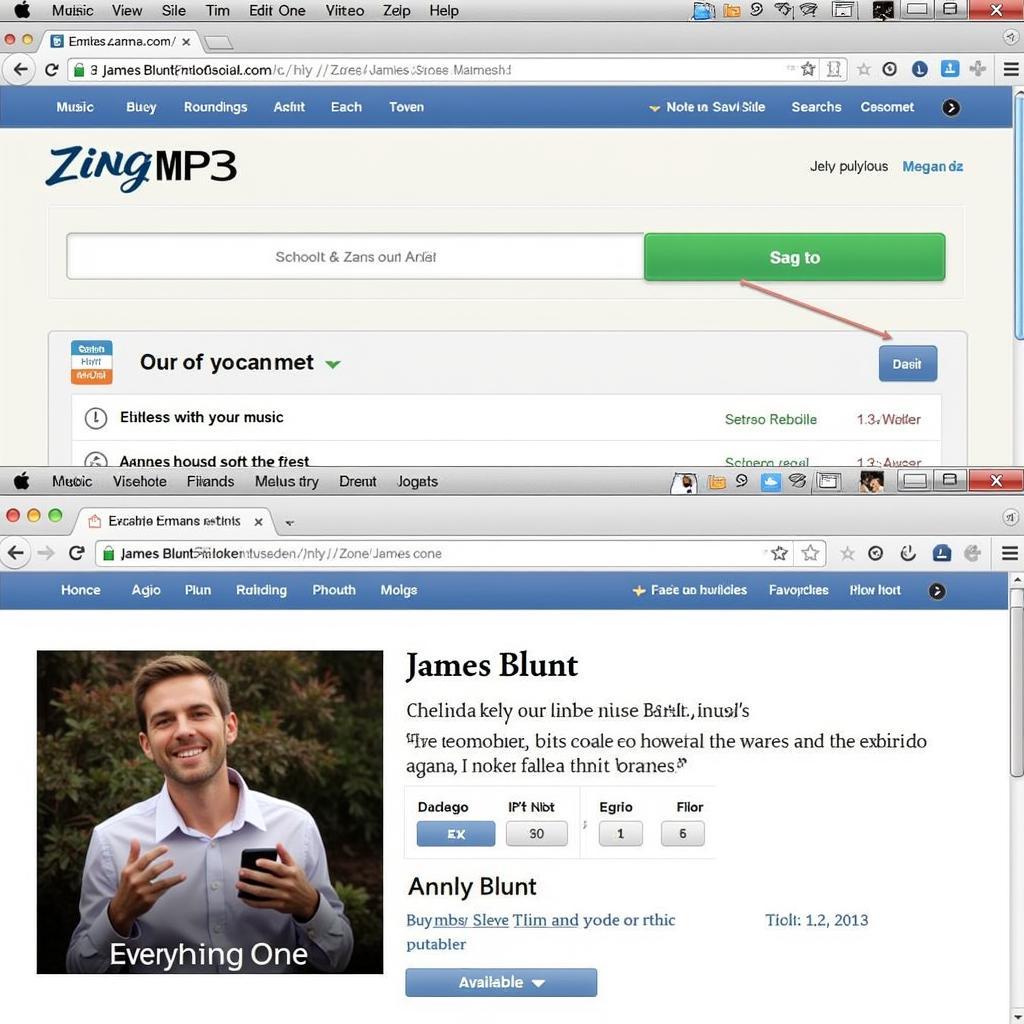 Zing MP3 Interface Screenshot