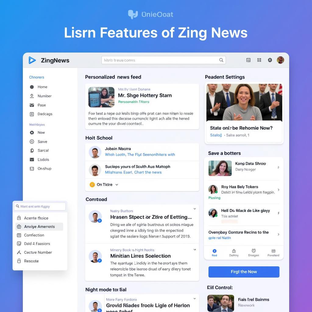 Các tính năng nổi bật của Zing News