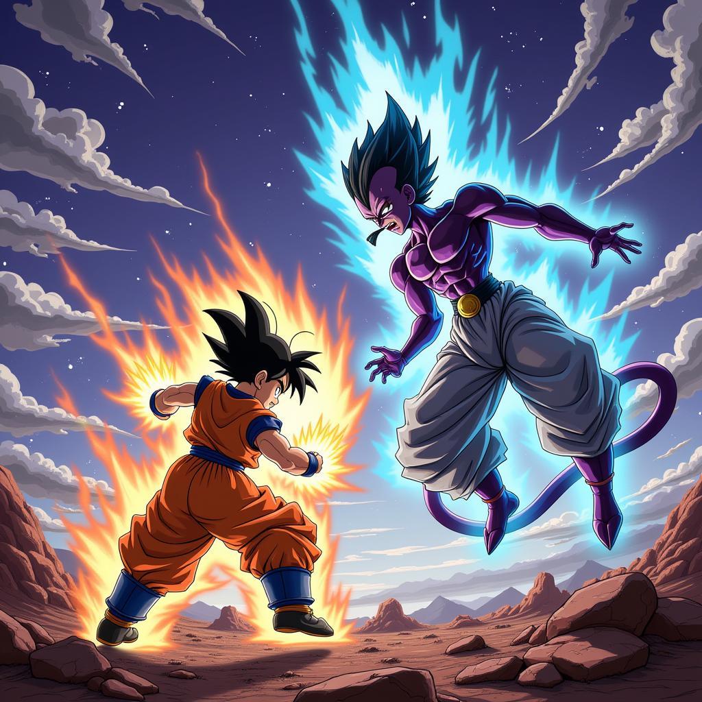 Songoku chiến đấu với Frieza trên Namek trong 7 viên ngọc rồng 20 trên Zing TV