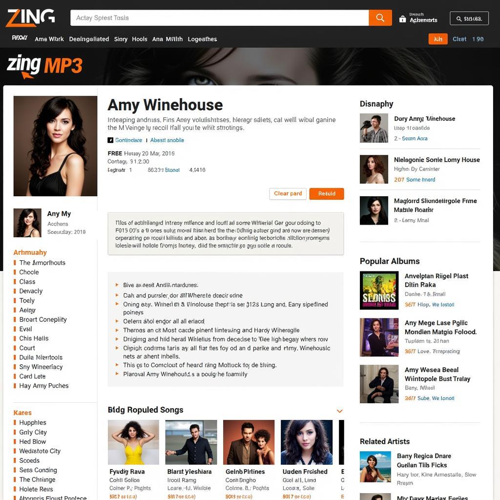 Amy Winehouse trên Zing MP3