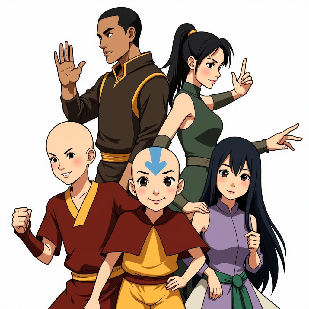 Các nhân vật chính trong Avatar: The Last Airbender