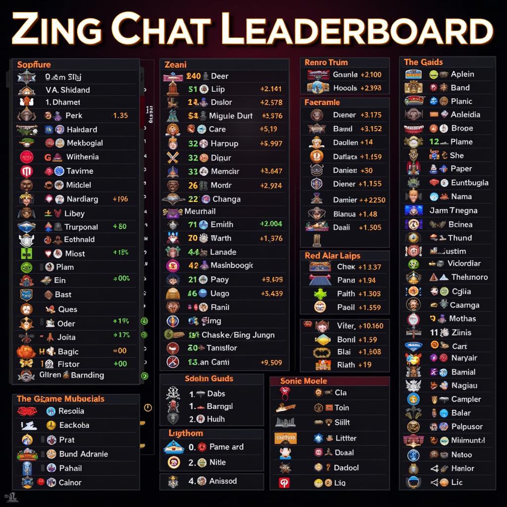 Bang Xếp Hạng Zing Chat Huy Hoàng