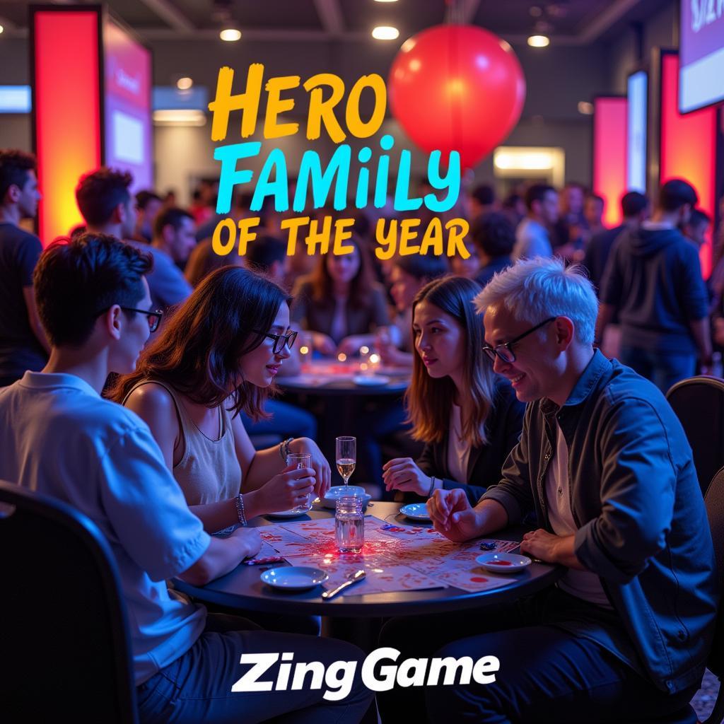 Các gia đình game thủ tham gia buổi offline giao lưu, kết nối tại sự kiện Hero Family of the Year do Zing Game tổ chức.