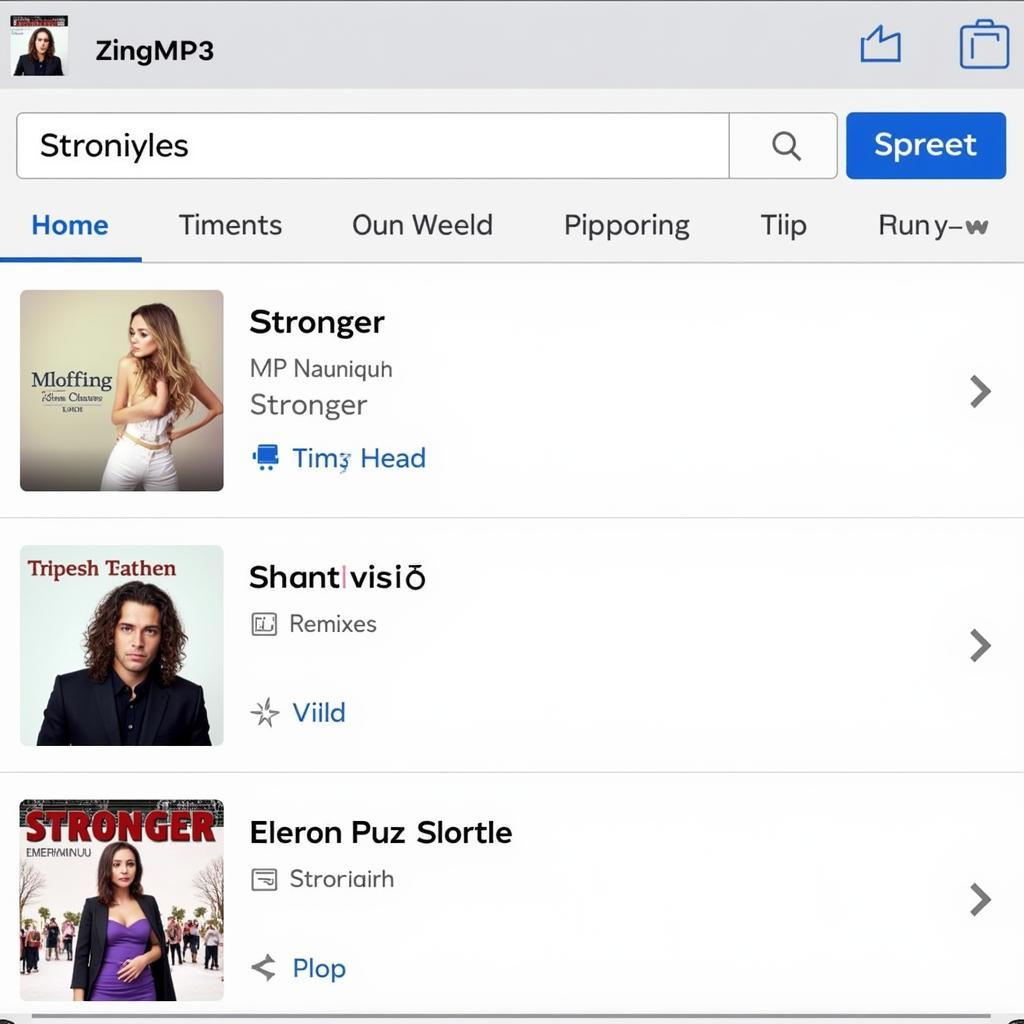 Các phiên bản Stronger trên Zing MP3