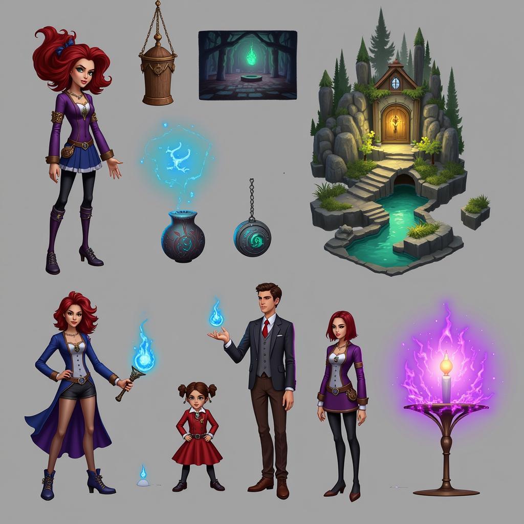 Concept art cho game Charmed trên Zing